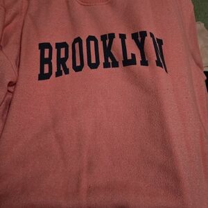 Brooklyn Graphic Sweatshirt - Coral Pink